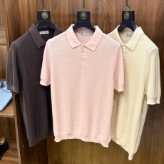 브루넬로쿠치넬리 25ss 남성 반팔 카라 폴로 니트 티셔츠 3컬러